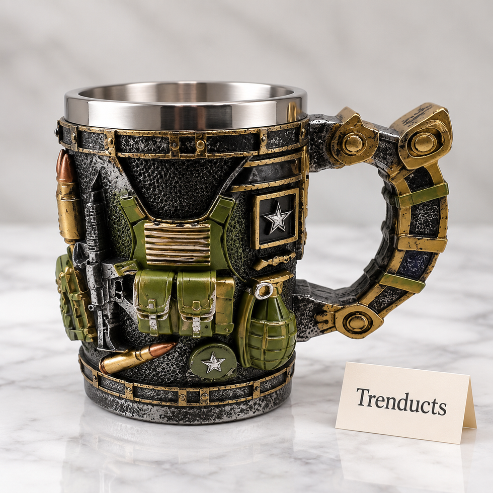 Army Themed Mug - 3D Olive Green Handled Mug