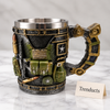 Army Themed Mug - 3D Olive Green Handled Mug