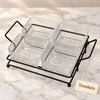 Danny Home Glass Snack Set - 4 Section 300ml Black