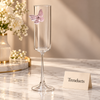Aesthetic Butterfly Juice Glass - Tall Clear Glass with Pink Butterfly