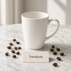 Danny Home Ceramic Mug 330ml - White Ribbed Coffee Mug