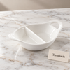 Symphony Handled Divided Dip Bowl 15.5 cm - White