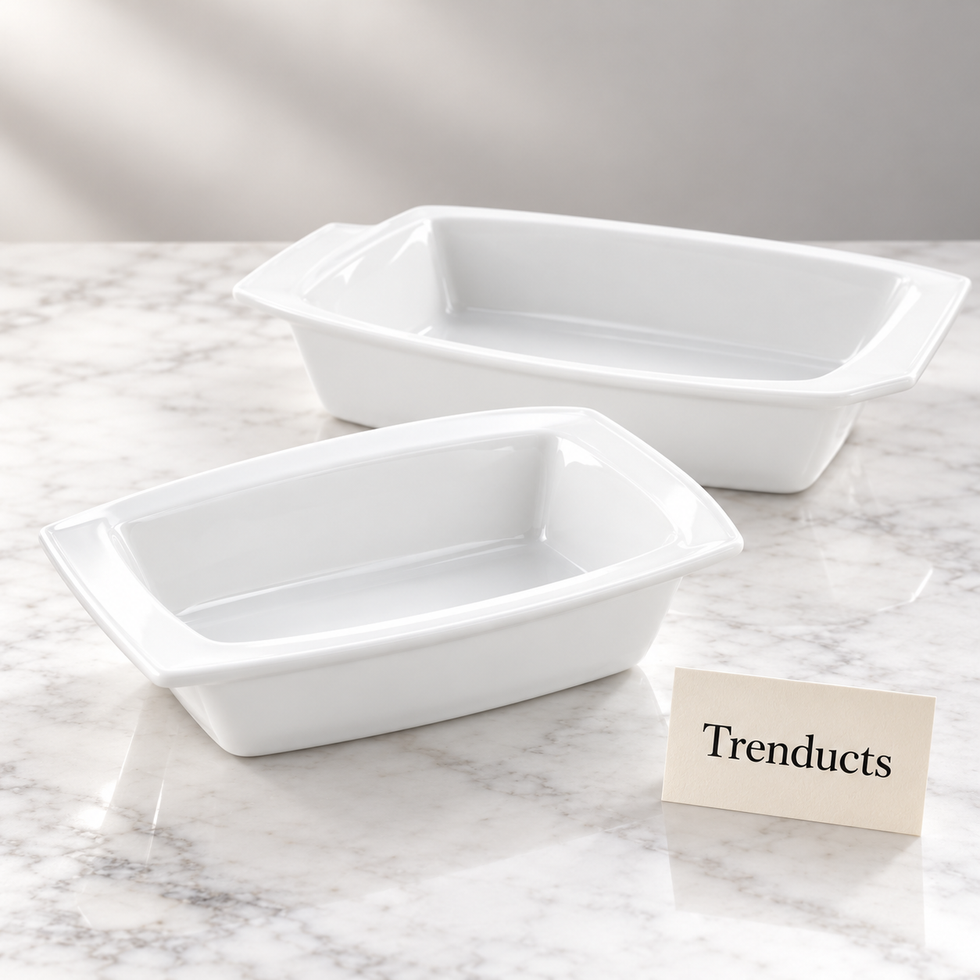 Symphony Rectangular Baker Set - 2 Piece White