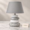 Danny Home Pebble Stone Table Lamp - Grey Shade