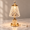 Crystal Lamp - Diamond Lattice Cone Shade Table Lamp