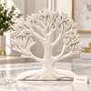 White Tree Table Sculpture - Modern Decor Showpiece