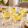 Danny Home Ribbed Glass Tumbler Set of 4 - 330ml