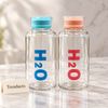 H2O Glass Bottle 500ml - Compact Clear Water Bottle