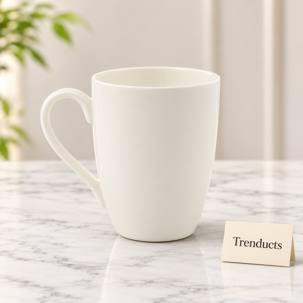 Danny Home White Mug - Tall Tapered Porcelain