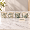 Green Herb Print Mug 420 ml - Wide Cream Mug (Random)