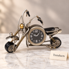 Metal Bike Clock - Silver Chopper Table Clock, 11 inch