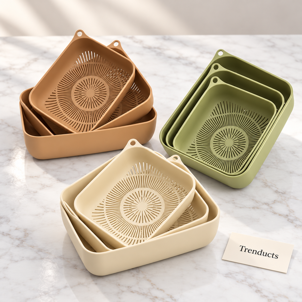 Kitchen Draining Baskets - 3 Size Nesting Fruit Washers