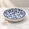 Danny Home Casserole - 13 inch Blue Flower Porcelain Dish