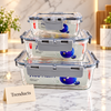 3 Pc Acrylic Airtight Food Storage Containers Set - 250ml, 700ml, 1700ml