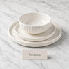 Danny Home Ceramic Dinner Set - 3 Pcs White Ribbed