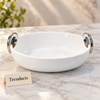 Brilliant Oval Bowl with Handles - 10.25 inch Silver