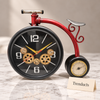 Metal Cycle Clock - Red Penny Farthing with Gear Clock