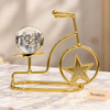 Globe Showpiece - Gold Bicycle with Crystal Bubble Egg