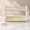 Two Tier Dish Rack - Cream with Plate and Cup Storage