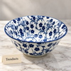 Danny Home Floral Bowls - Blue Porcelain 4.75 & 3.75 inch