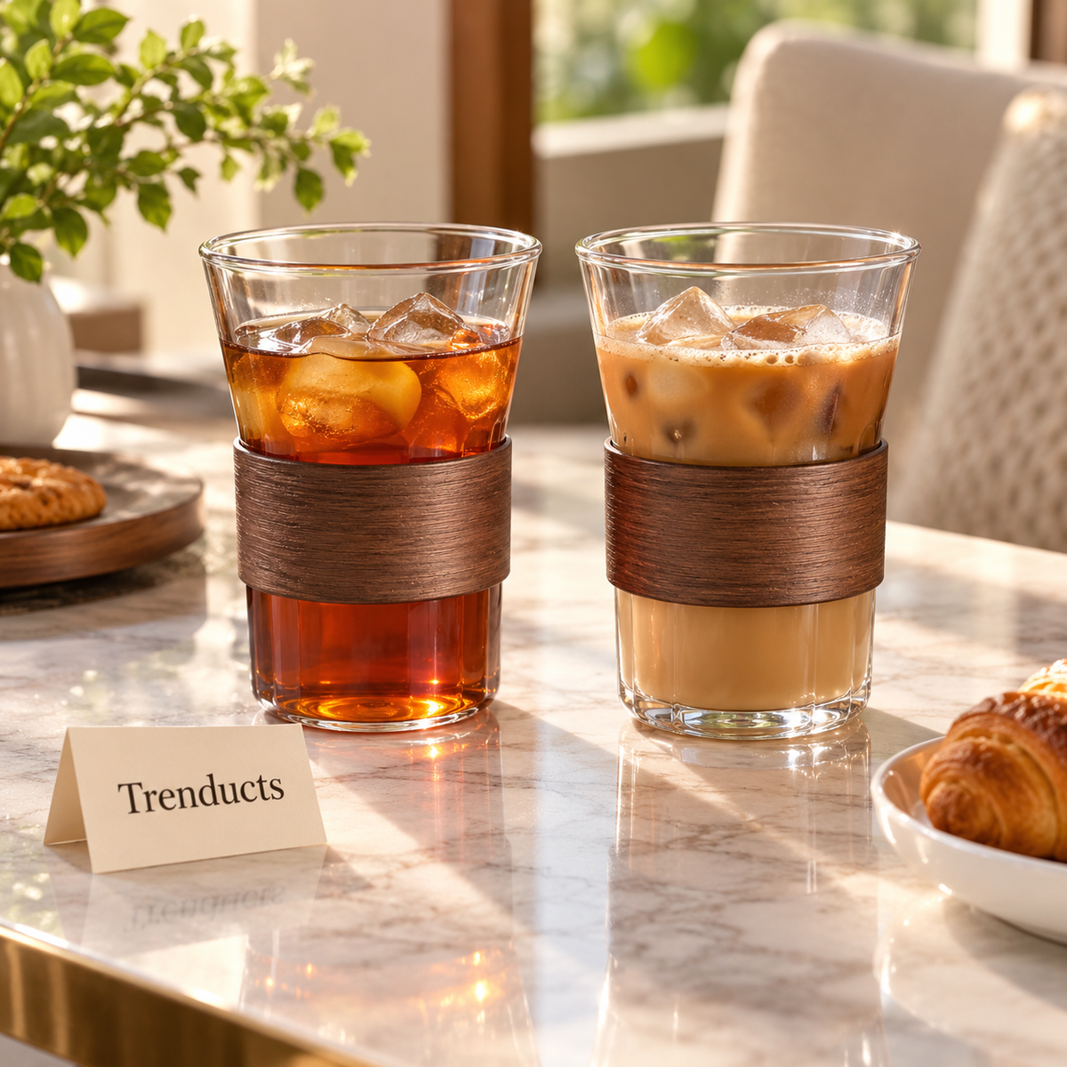 Danny Home Glass Cup Set of 2 with Sleeve - 310ml