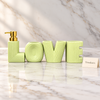 Brilliant 4-Piece Porcelain Bathroom Set - LOVE Letters