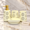 Brilliant 4 Piece Bathroom Set - Apple White Sunburst