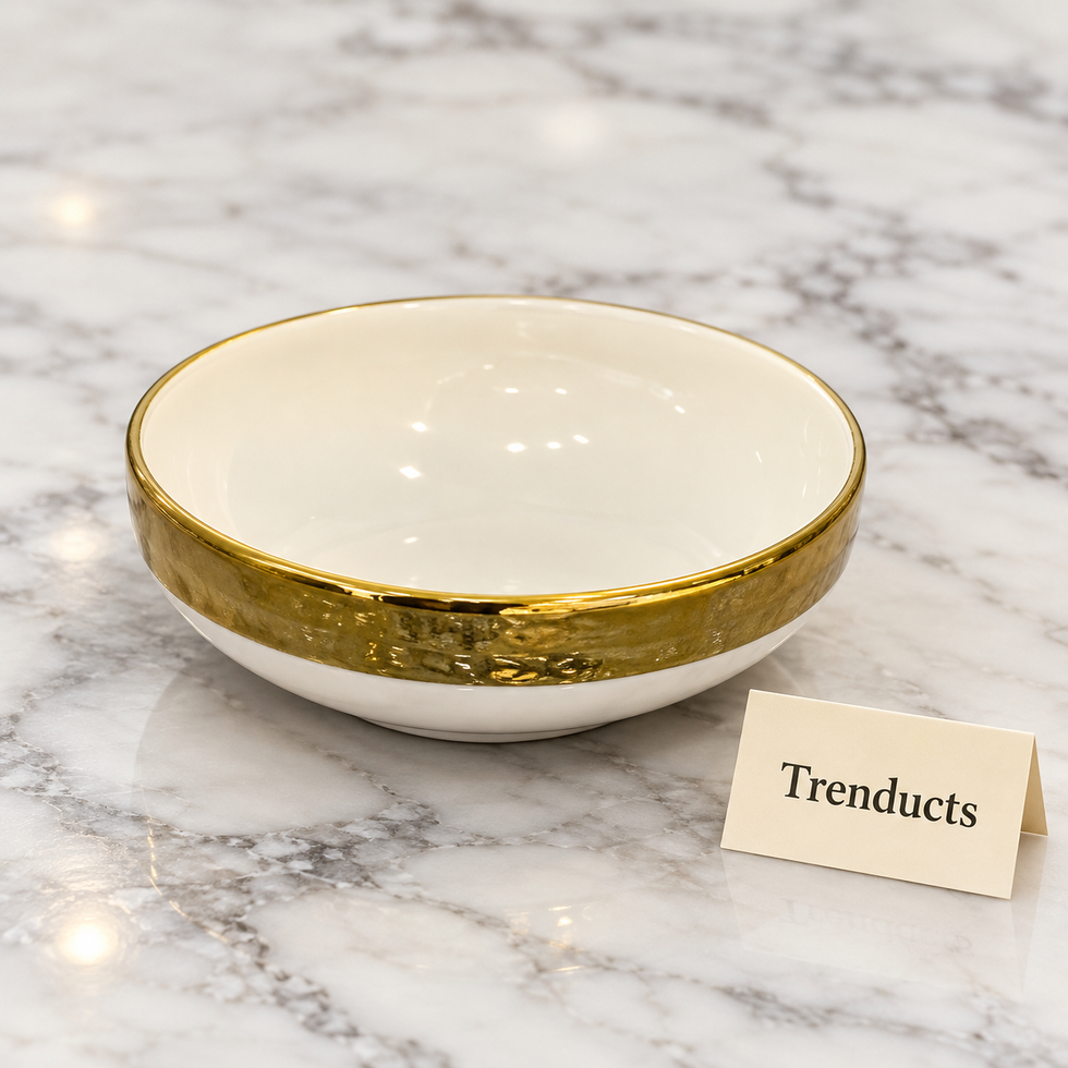 Brilliant 5.5 Inch Bowl - White Gold Rim