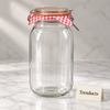 Danny Home Clip Top Jar - Round Glass with Gingham Lid