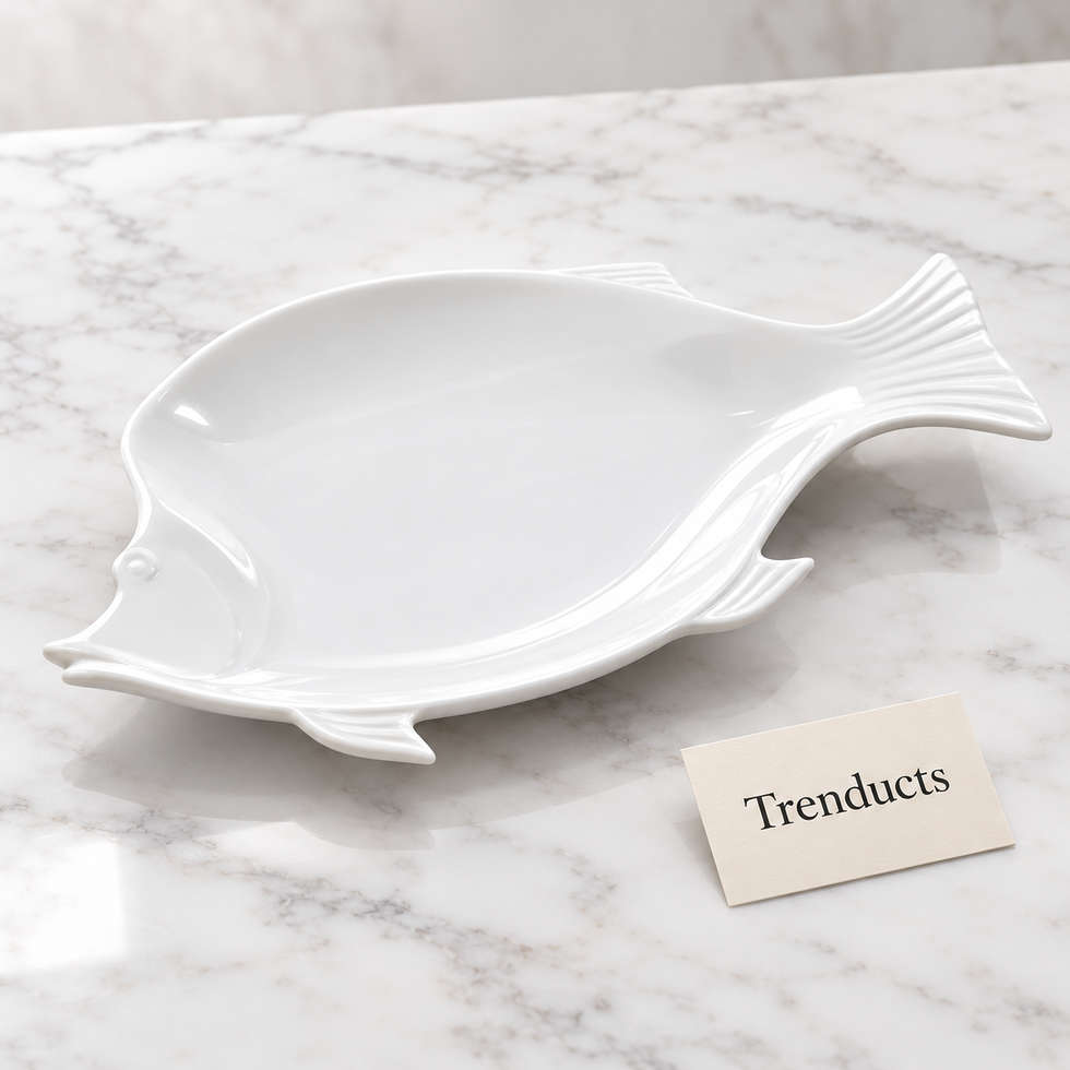 Symphony Dory Plate 31 cm - White Fish Shaped Platter
