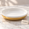 Symphony Gold Serving Dish - Round White and Gold Bowl