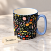 Danny Home Wildflower Mug 450ml - Black Porcelain