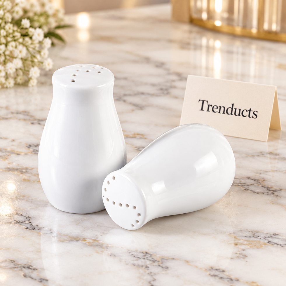 Brilliant Salt and Pepper Set - 2 Piece White Shakers