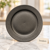 Brilliant Black Dinner Plate - 10.25 Inch Textured Round