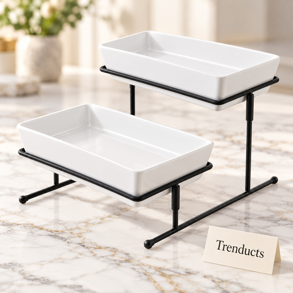 Brilliant 2 Tier Deep Serving Dish with Stand
