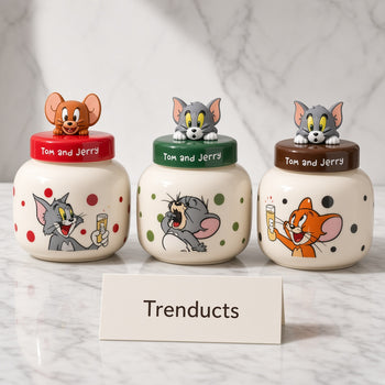 Disney Tom and Jerry jar set on white marble - Trenducts