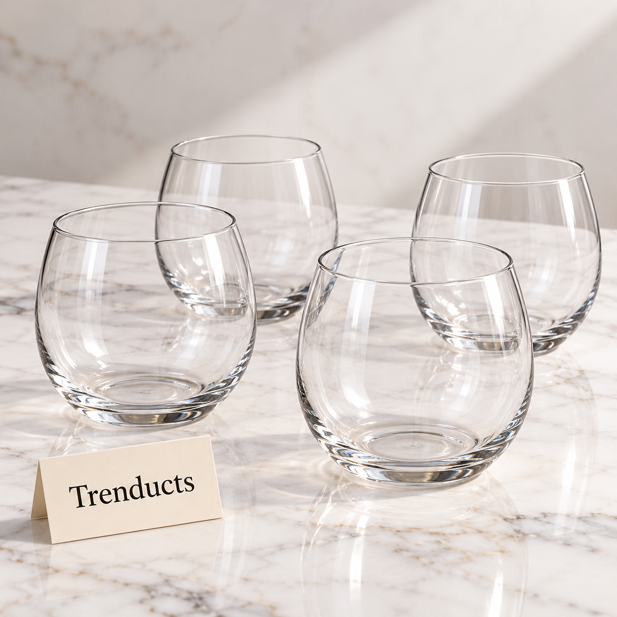 Danny Home Stemless Glass Set - 4 Pcs 380ml