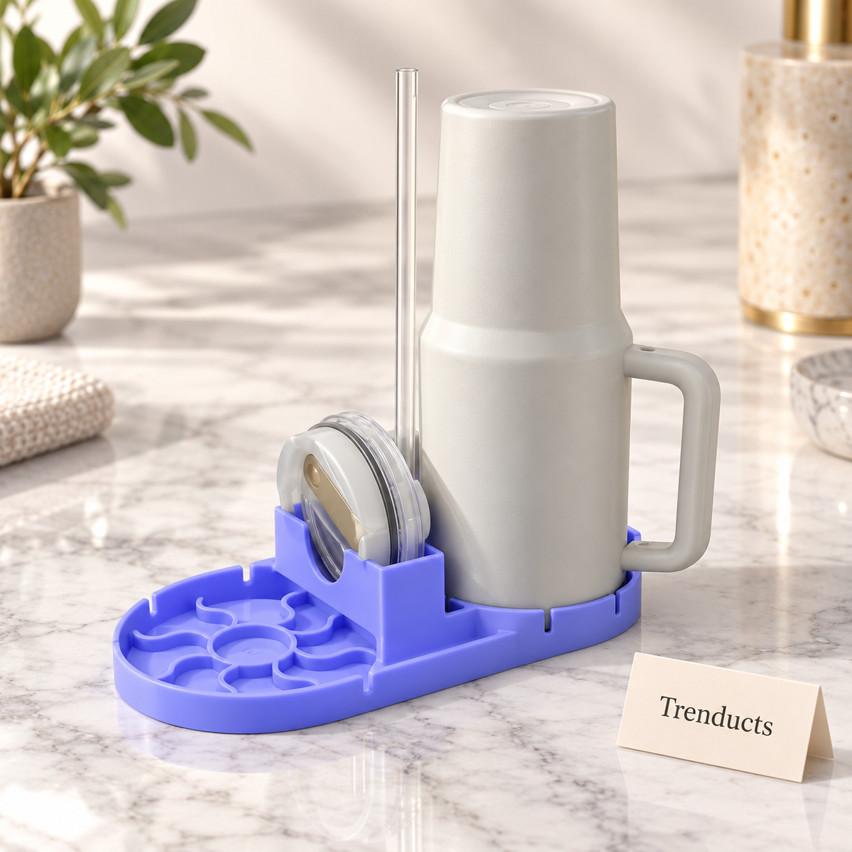 Silicone Drain Mat for Stanley Cup - Tumbler & Lid Holder
