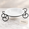 Symphony Round Bowl with Stand - White & Black