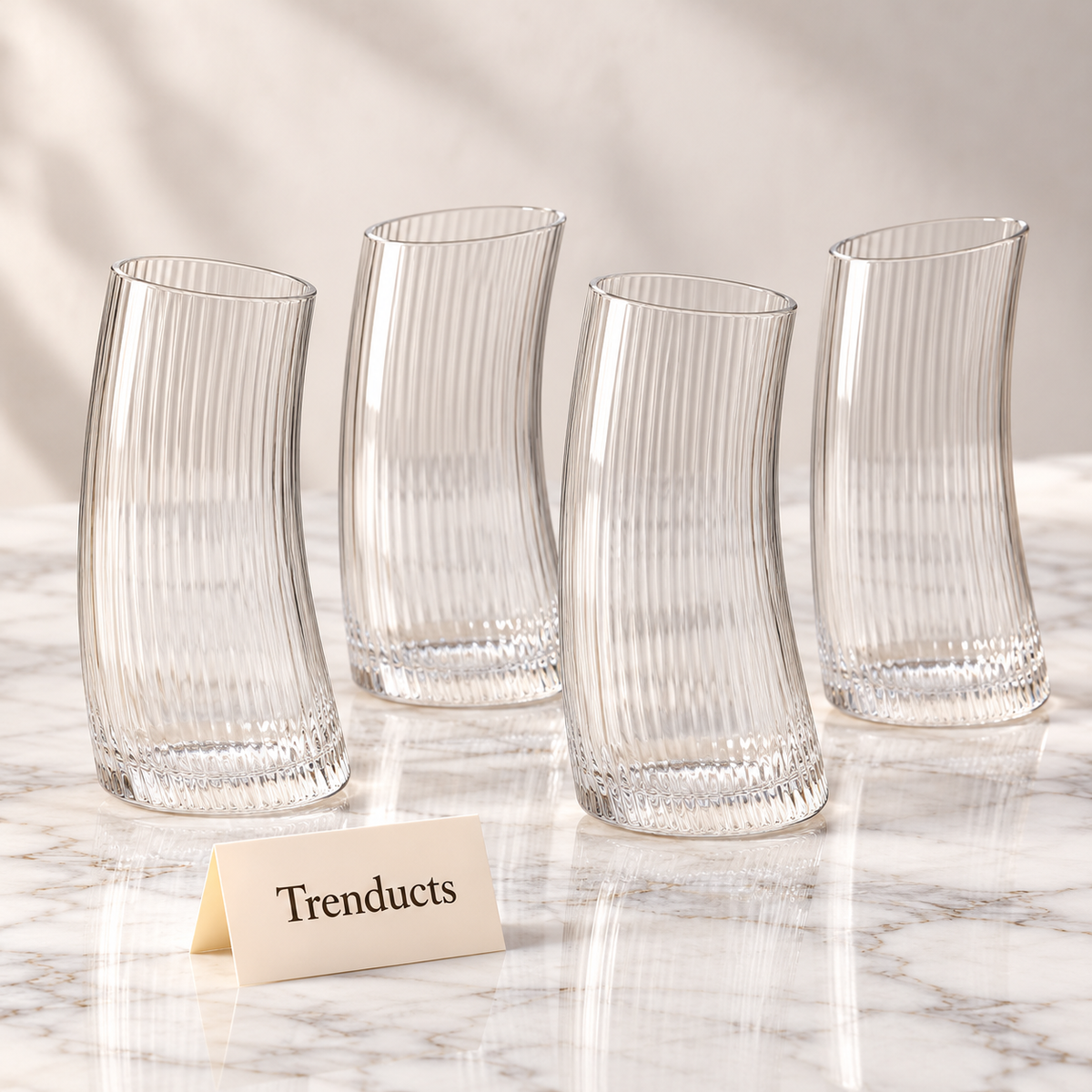Danny Home Tall Highball Glass Set - 4 Pcs 500ml