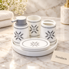 Brilliant 5 Piece Bathroom Set - White & Grey Stars