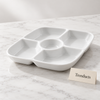 Symphony Dry Fruit Tray - 5 Section White Server
