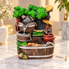 Tiered Waterfall Fountain - Leaf Detail Tabletop Decor