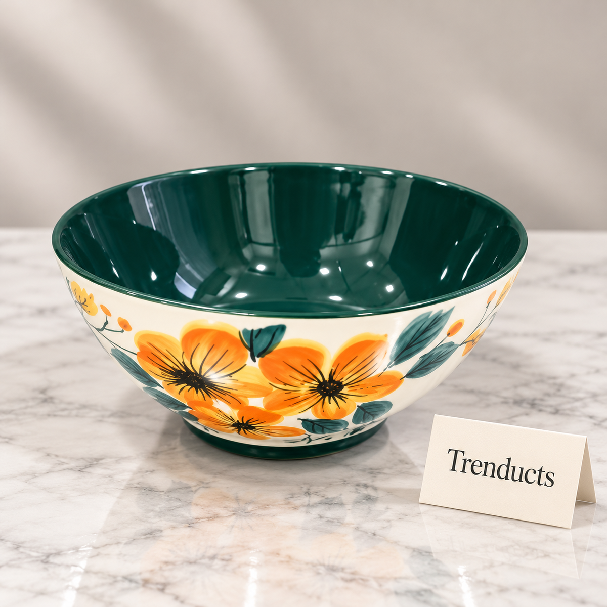 Brilliant Round Bowl - Primrose Floral Matt Porcelain