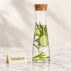 Danny Home Glass Bottle with Cork Lid - 7x27cm Carafe