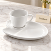 Symphony Monet Snack Set - 2 Piece White Cup and Plate