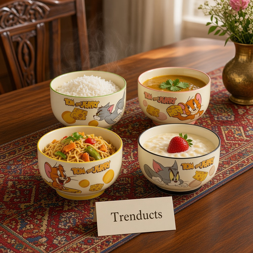 Disney Tom and Jerry Ceramic 4 Bowl Set