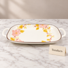 Brilliant 14 Inch Oval Dish - Pink Floral with Handles