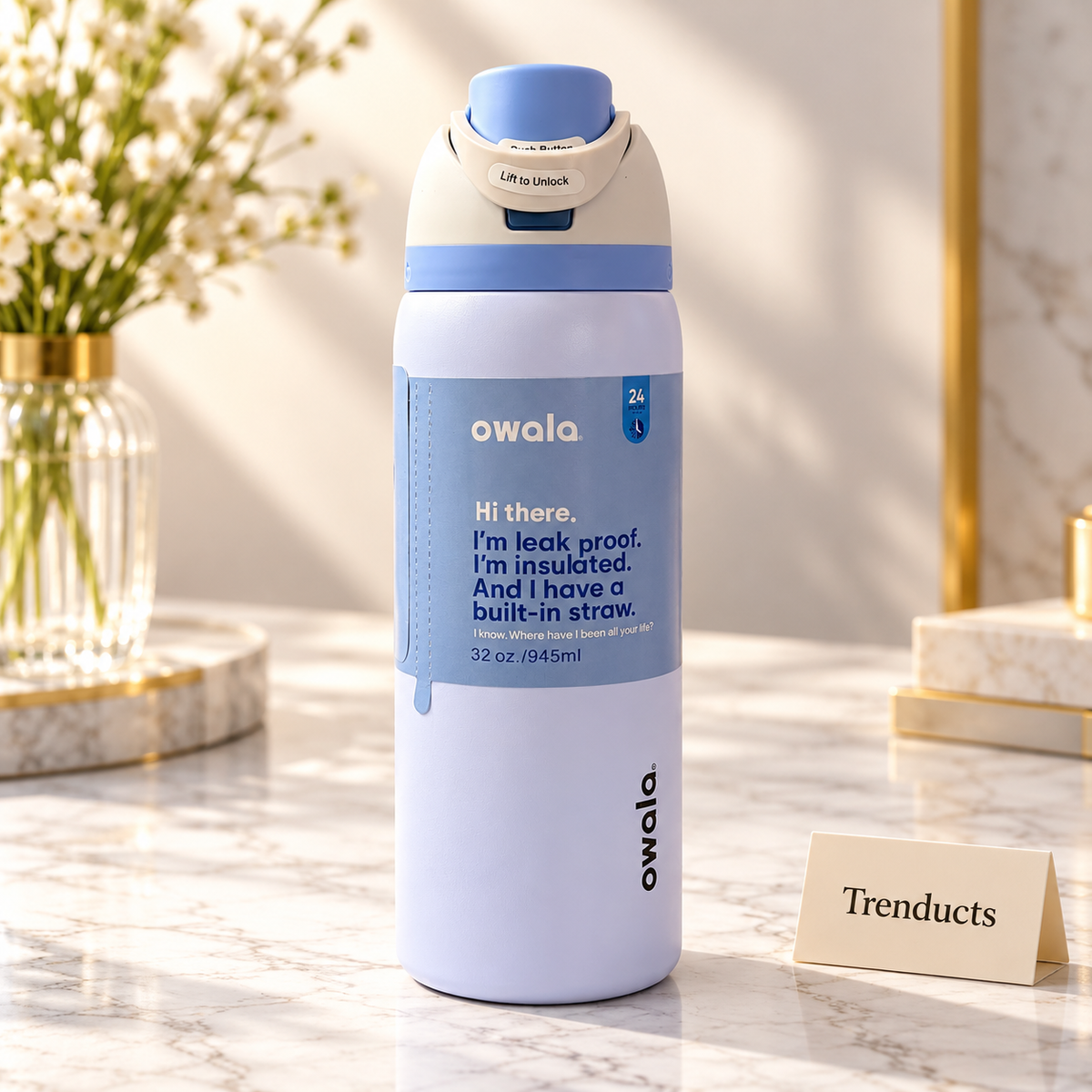 Owala FreeSip 32oz Water Bottle - Lavender Blue