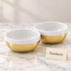Symphony Adorn Dip Bowl Set of 2 - White and Gold